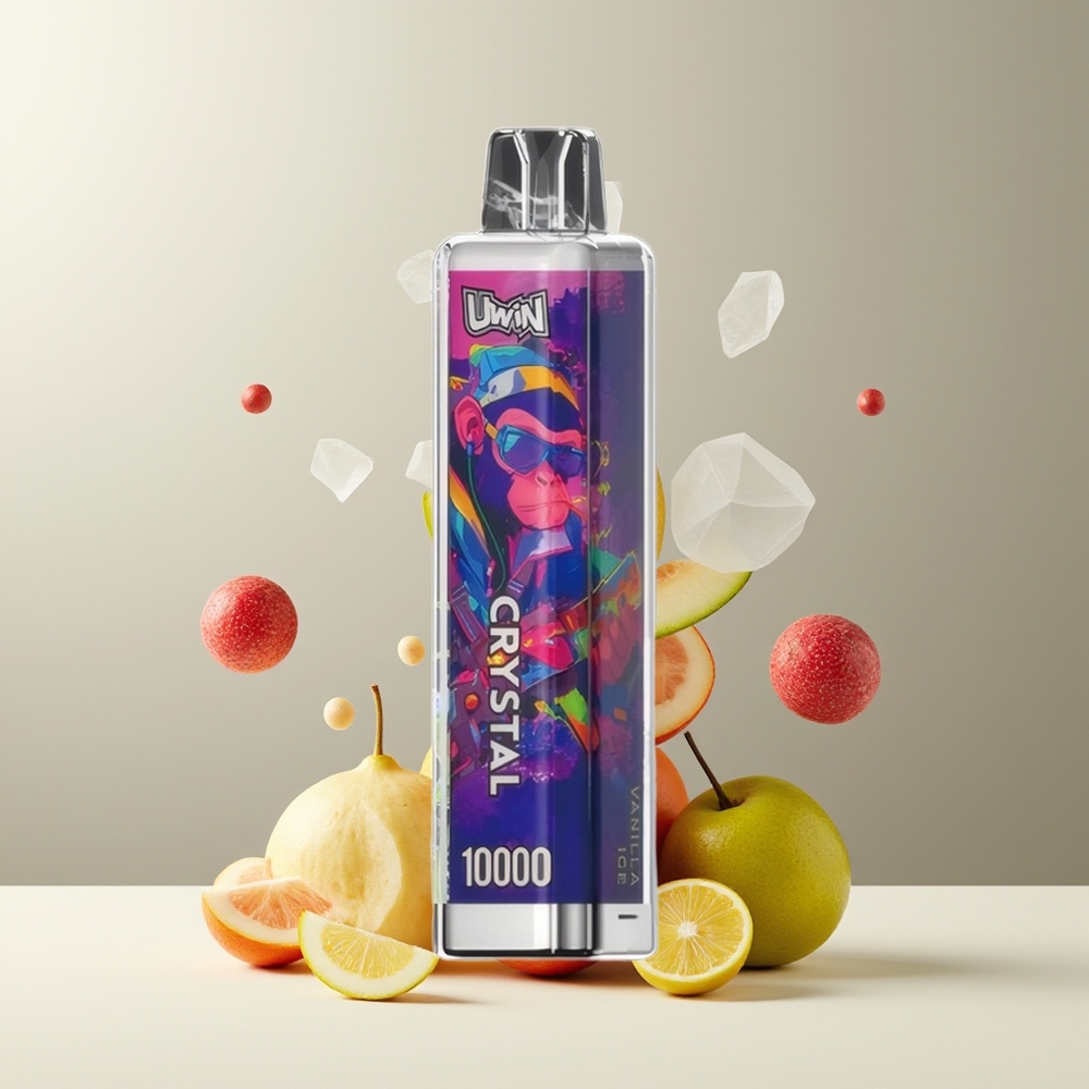 UWIN Crystal 10000 Puffs 18ml 650mAh Type-C RGB grossister Sverige Vaniljeis