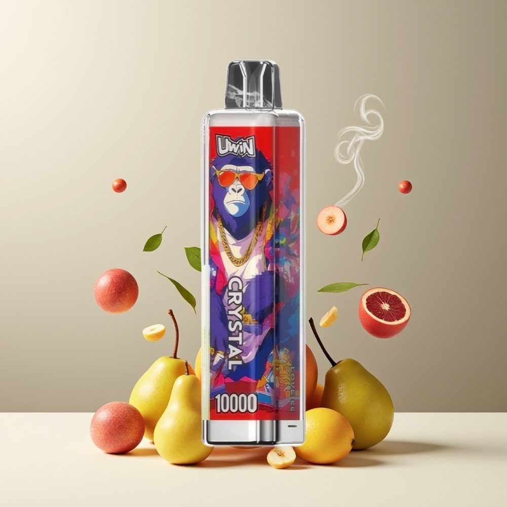 UWIN Crystal 10000 Puffs Grossister Sverige – 18ml E-Liquid 650mAh Batteri Type-C Laddning RGB-ljus