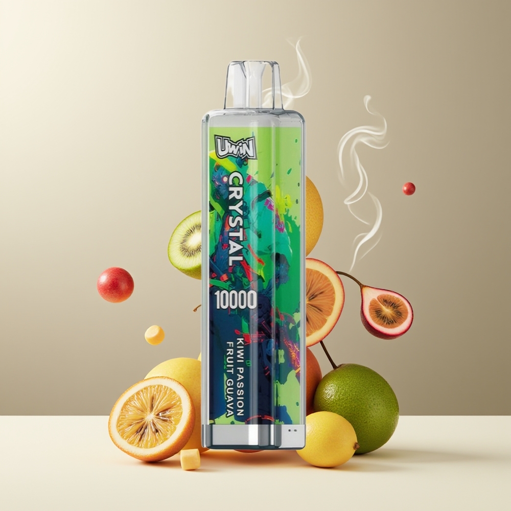 UWIN Crystal 10000 Puffs Grossister Sverige – 18ml E-Liquid 650mAh Type-C Laddning RGB-belysning
