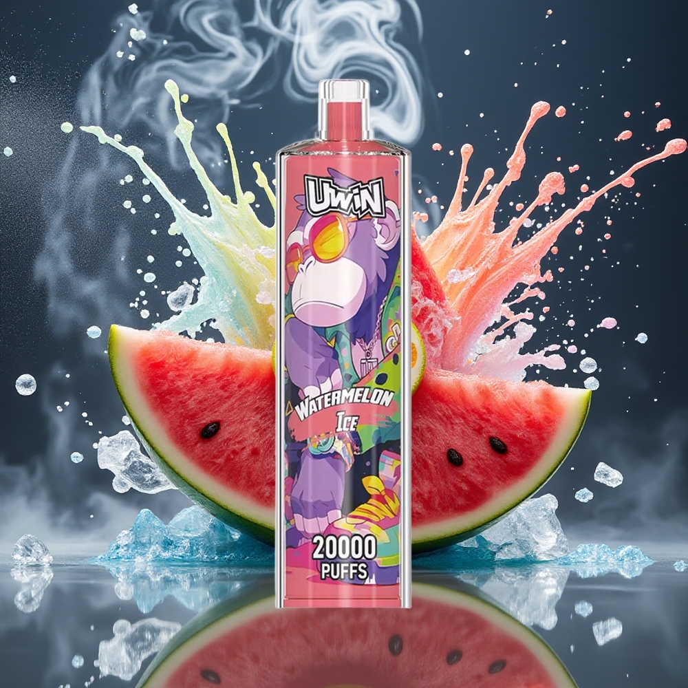 Uwin Shisha Hookah Crystal 20000 Puffs 22ml 650mAh Type-C Mesh Coil DTL grossister Sverige Vattenmelon-is