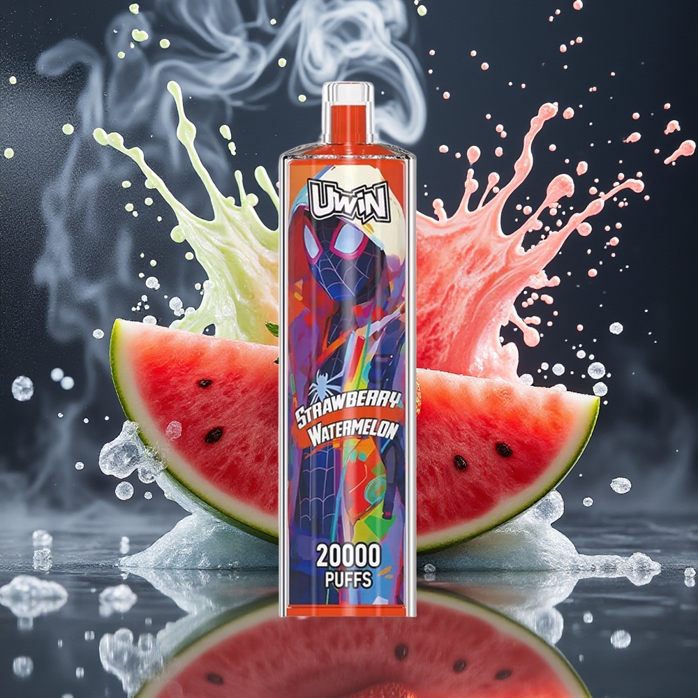 Uwin Shisha Hookah Crystal 20000 Puffs 22ml 650mAh Type-C Mesh Coil grossister Sverige Jordgubbsvattenmelon