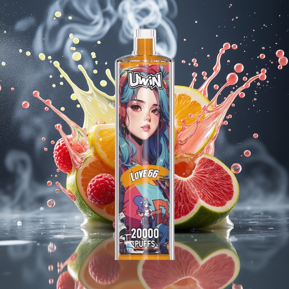 Uwin Shisha Hookah Crystal 20000 Puffs 22ml 650mAh Type-C Mesh Coil grossister Sverige Love 66