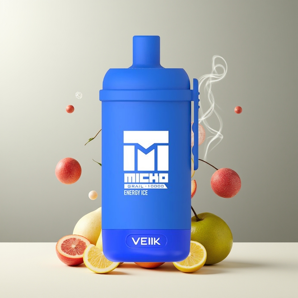 VEIIK MICKO GRAIL 10000 Puffs Engangs Vape 10ohm Mesh Coil 600mAh grossister Sverige Energi-is