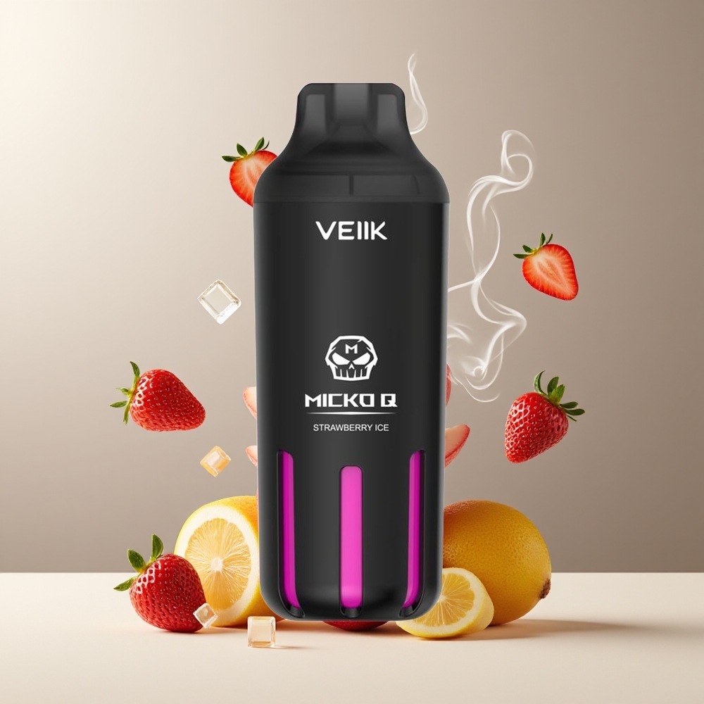 VEIIK MICKO Q 5500 Puffs 15ml 1300mAh Engangs Vape grossister Sverige Jordbær Is