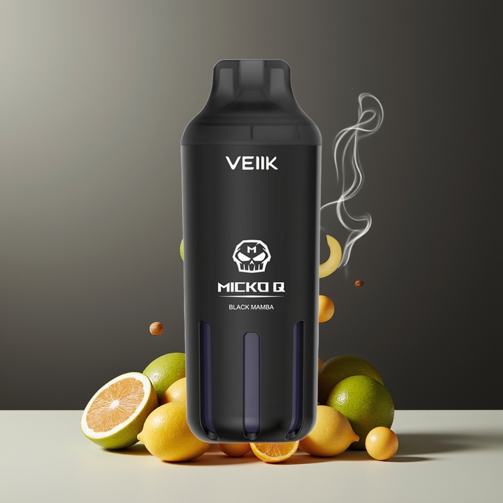 VEIIK MICKO Q 5500 Puffs 15ml 1300mAh Engangs Vape grossister Sverige Sort Mamba