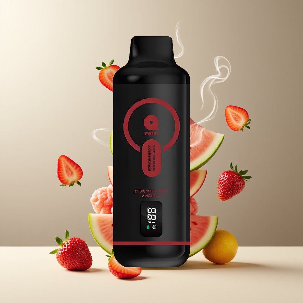 VEIIK MICKO Q TWIST 12000 Puffs Engangs Vape 50mg/ml Salt Nic 11ohm Mesh Coil 600mAh Type-C grossister Sverige Jordbær og vandmelon
