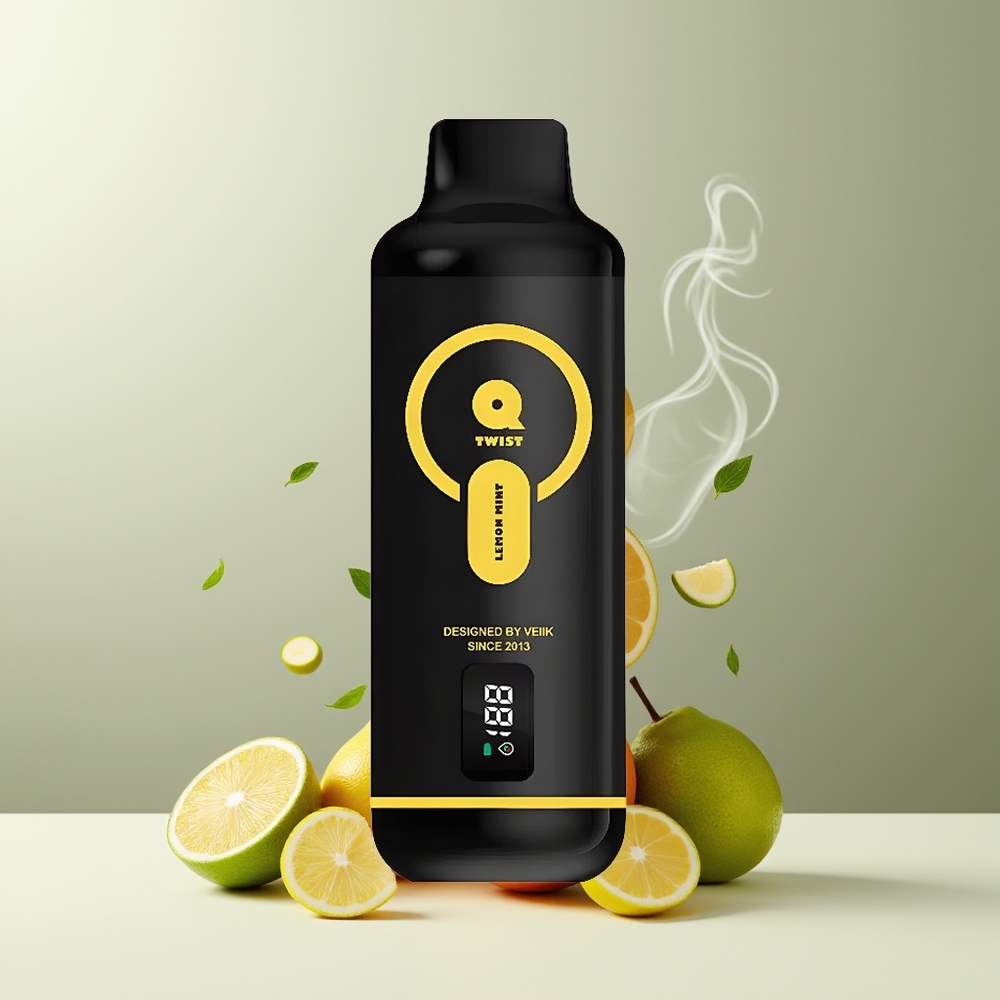 VEIIK MICKO Q TWIST 12000 Puffs Engangs Vape 50mg/ml Salt Nic 600mAh Battery Type-C grossister Sverige Citronmynte