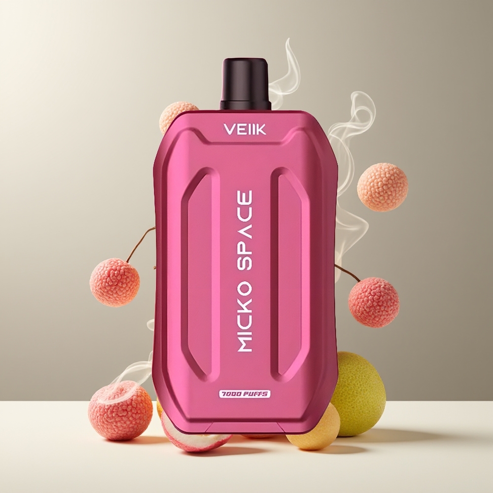 VEIIK MICKO SPACE 7000 Puffs Engangs Vape 18ml 5 Nikotin 500mAh grossister Sverige Lithchi is