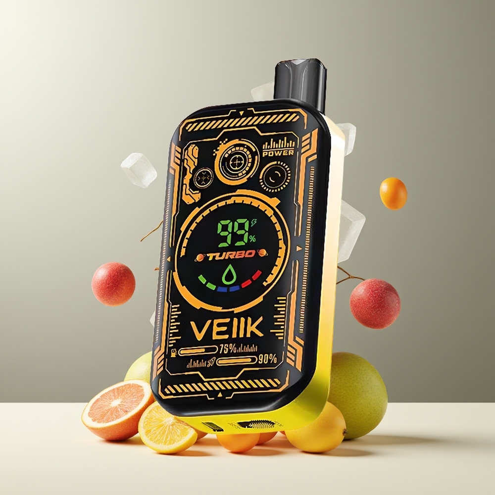 VEIIK SPACE MIST 25000 Puffs Engangs Vape grossister Sverige med 335 TFT SUPER SCREEN DISPLAY DYNAMIC LIGHT SHOW  DUAL MESH COIL