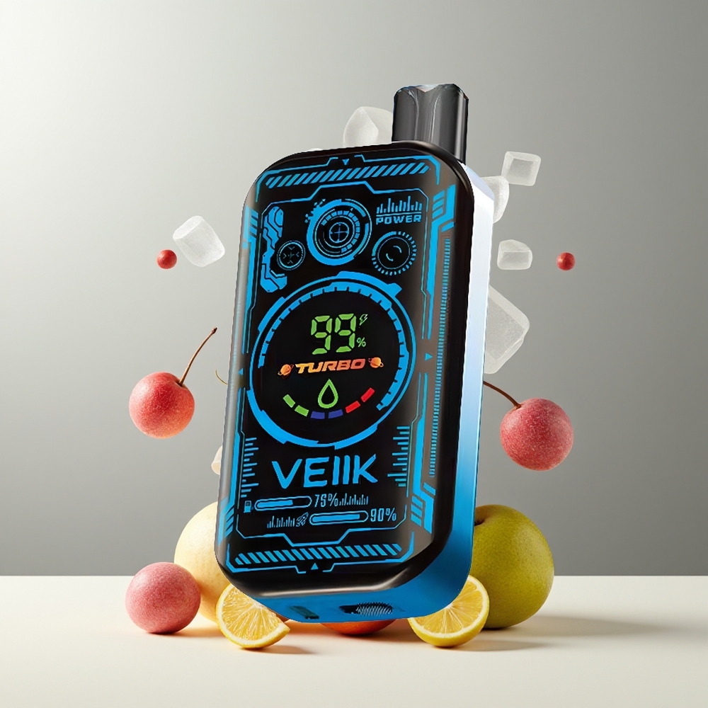 VEIIK SPACE MIST 25000 Puffs Engangs Vape grossister Sverige – 335 TFT SUPER SCREEN DYNAMIC LIGHT SHOW DUAL MESH COIL 20ML E-LIQUID