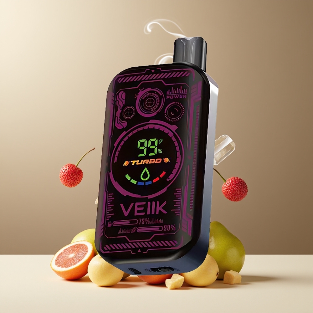 VEIIK SPACE MIST 25000 Puffs Engangs Vape med 335 TFT SUPER SCREEN DUAL MESH COIL och 20ML E-LIQUID grossister Sverige