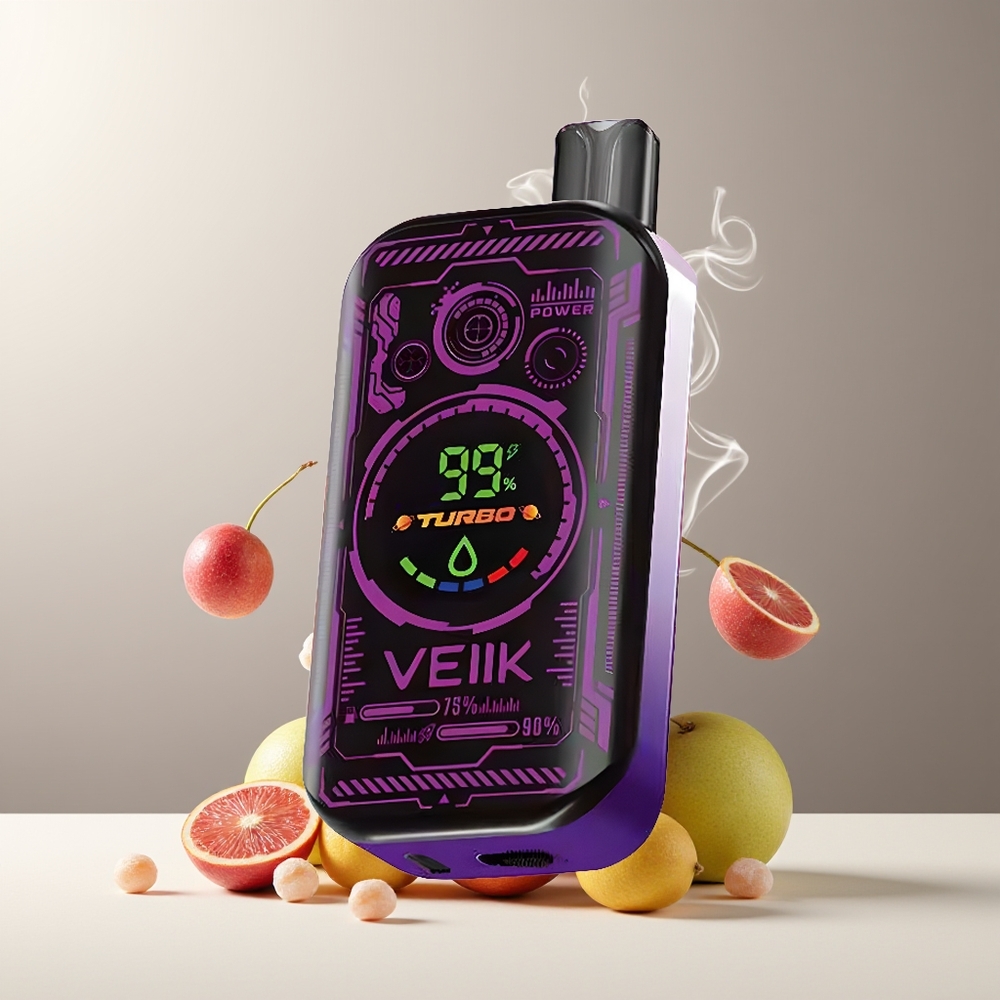 VEIIK SPACE MIST 25000 Puffs Grossister Sverige med 335 TFT SUPER SCREEN DISPLAY DUAL MESH COIL  20ML E-LIQUID