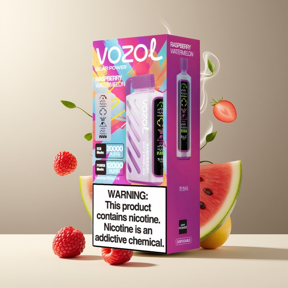 VOZOL Gear Power 20000 Puffs grossister Sverige med SiLC Tech Dual Mesh Coil och 20mL Fyllning