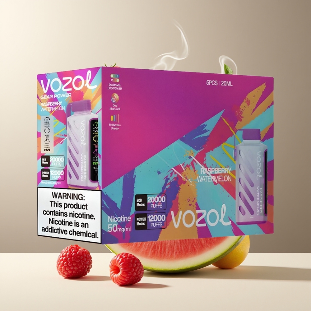 VOZOL Gear Power 20000 Puffs grossister Sverige med SiLC Tech Dual Mesh Coil och 20mL Fyllning