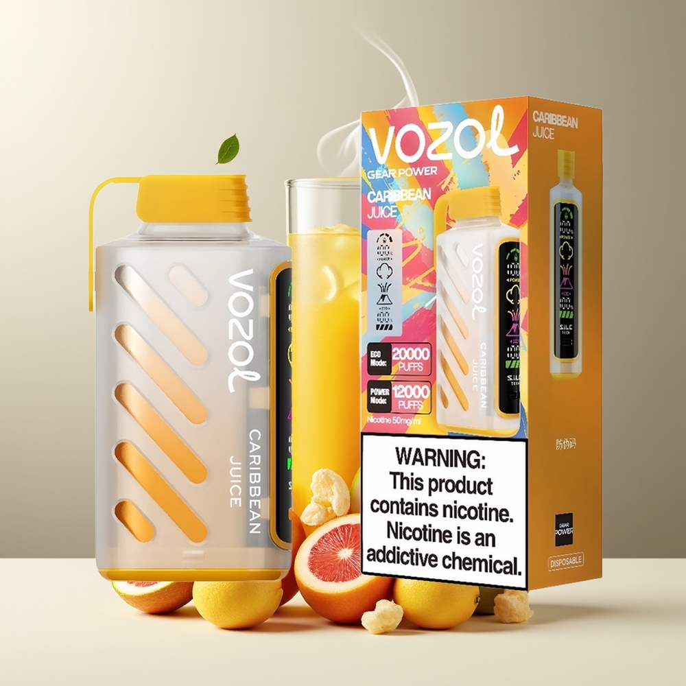 VOZOL Gear Power 20000 Puffs grossister Sverige – SiLC Tech 20mL Förfylld E-Vätska 5(50mg) Nikotin Dual Mesh Coil Full Screen Display