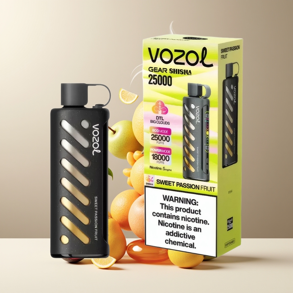 VOZOL Gear Shisha 25000 Puffs grossister Sverige med 30 Läckra smaker Dual Mesh Dual Modes 1000mAh batteri