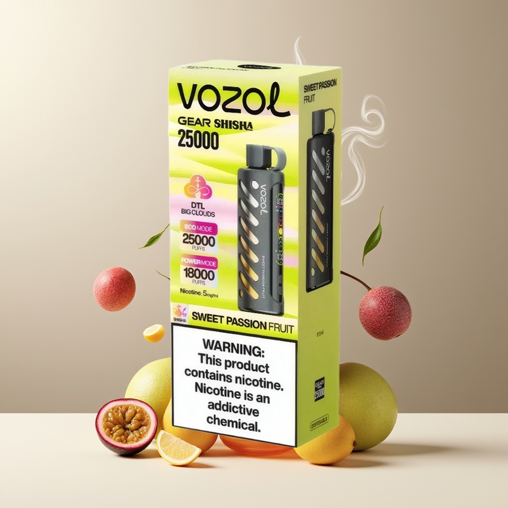 VOZOL Gear Shisha 25000 Puffs grossister Sverige med 30 Läckra smaker Dual Mesh Dual Modes 1000mAh batteri