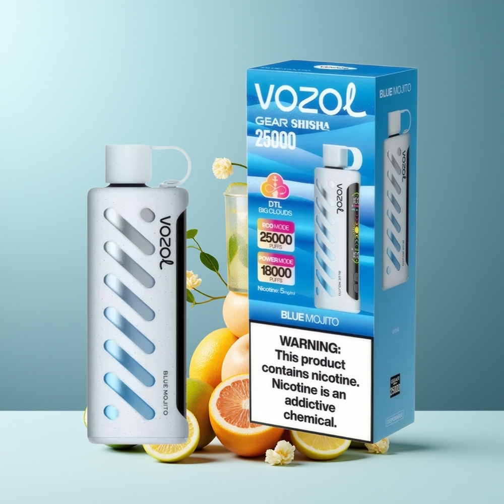VOZOL Gear Shisha 25000 Puffs grossister Sverige med 30 Läckra smaker Dual Mesh Dual Modes och 1000mAh batteri