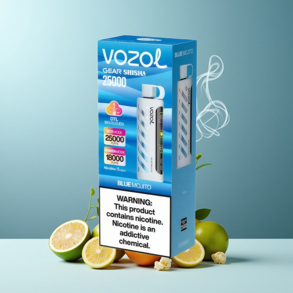 VOZOL Gear Shisha 25000 Puffs grossister Sverige med 30 Läckra smaker Dual Mesh Dual Modes och 1000mAh batteri