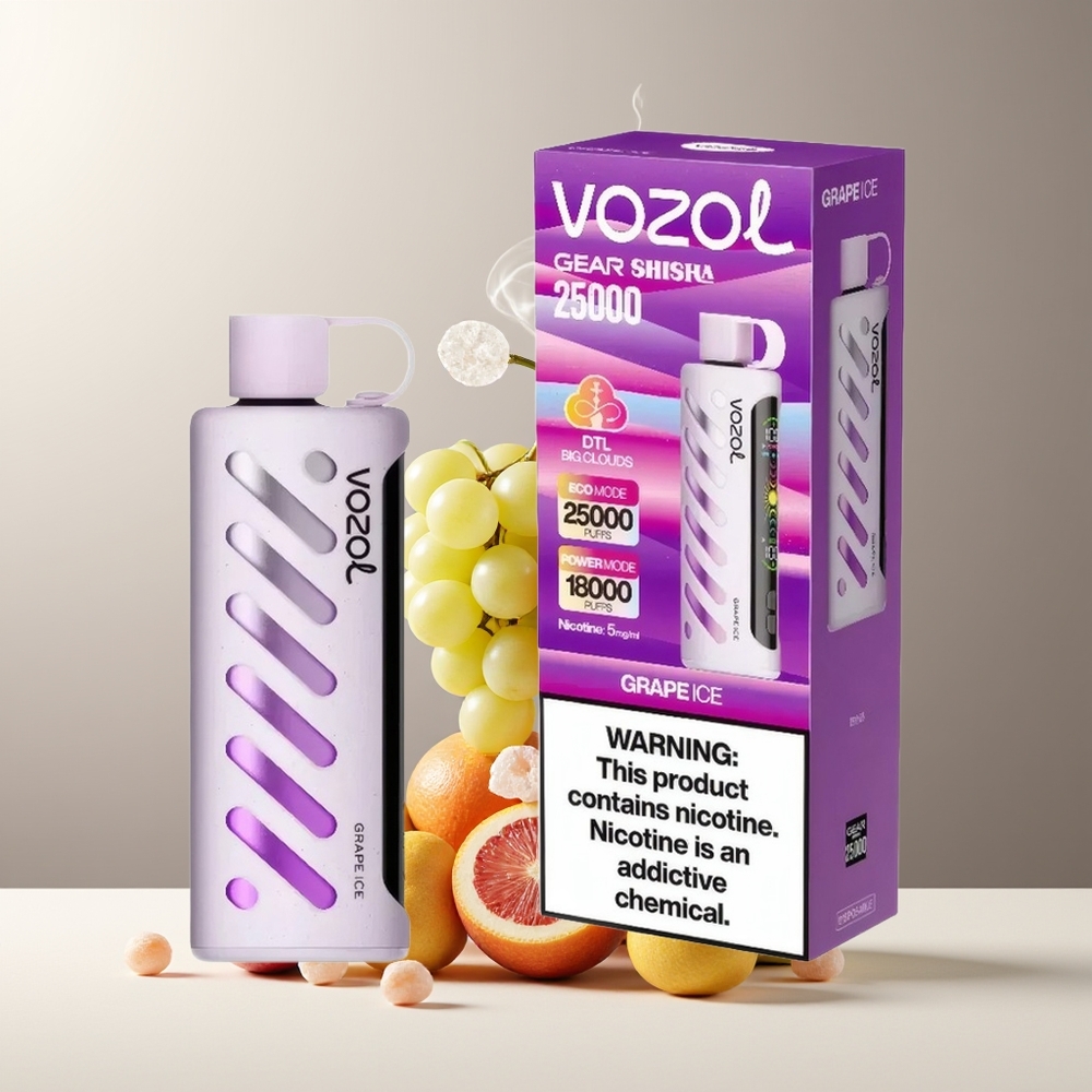VOZOL Gear Shisha 25000 Puffs grossister Sverige med 30 Läckra smaker SiLC Tech och Dual Mesh Dual Modes