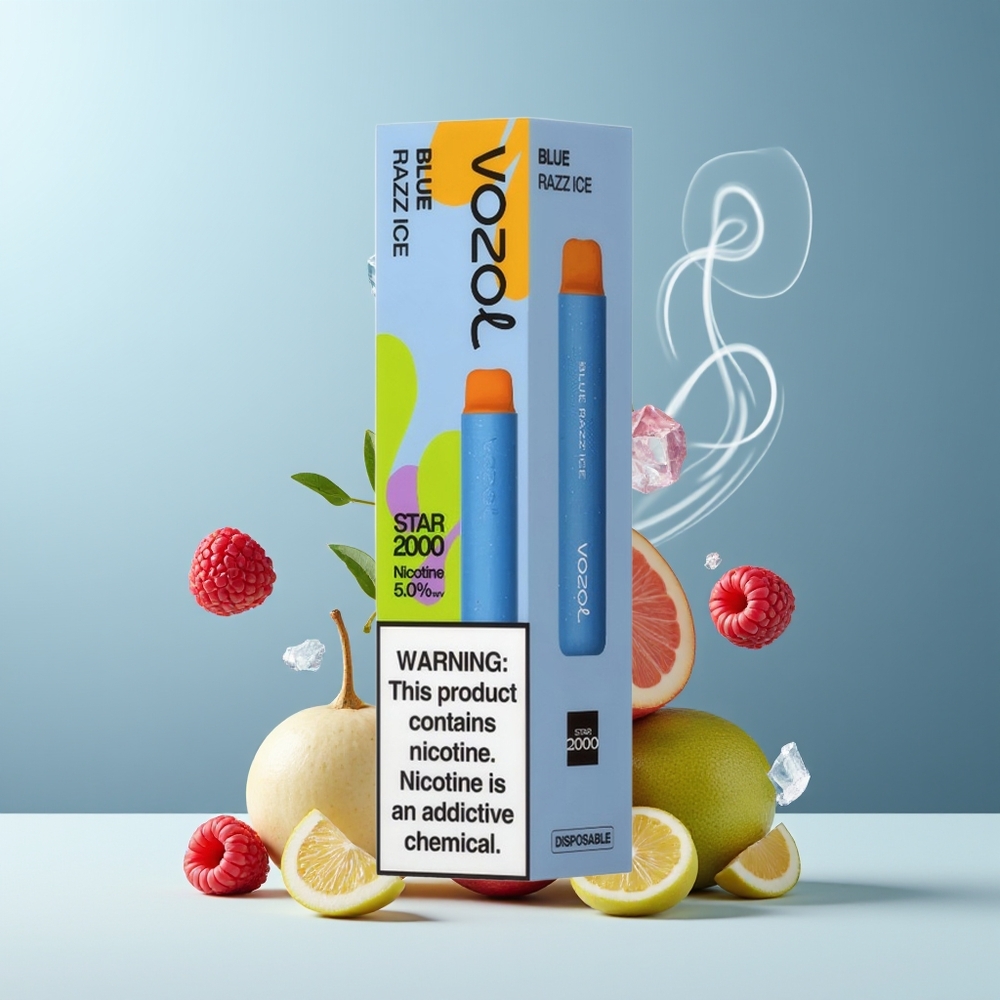VOZOL STAR 2000 Engangs Vape Grossister Sverige - 2000 Puffar 800mAh Batteri 50mg/ml Nikotin Mjuk Munstycke
