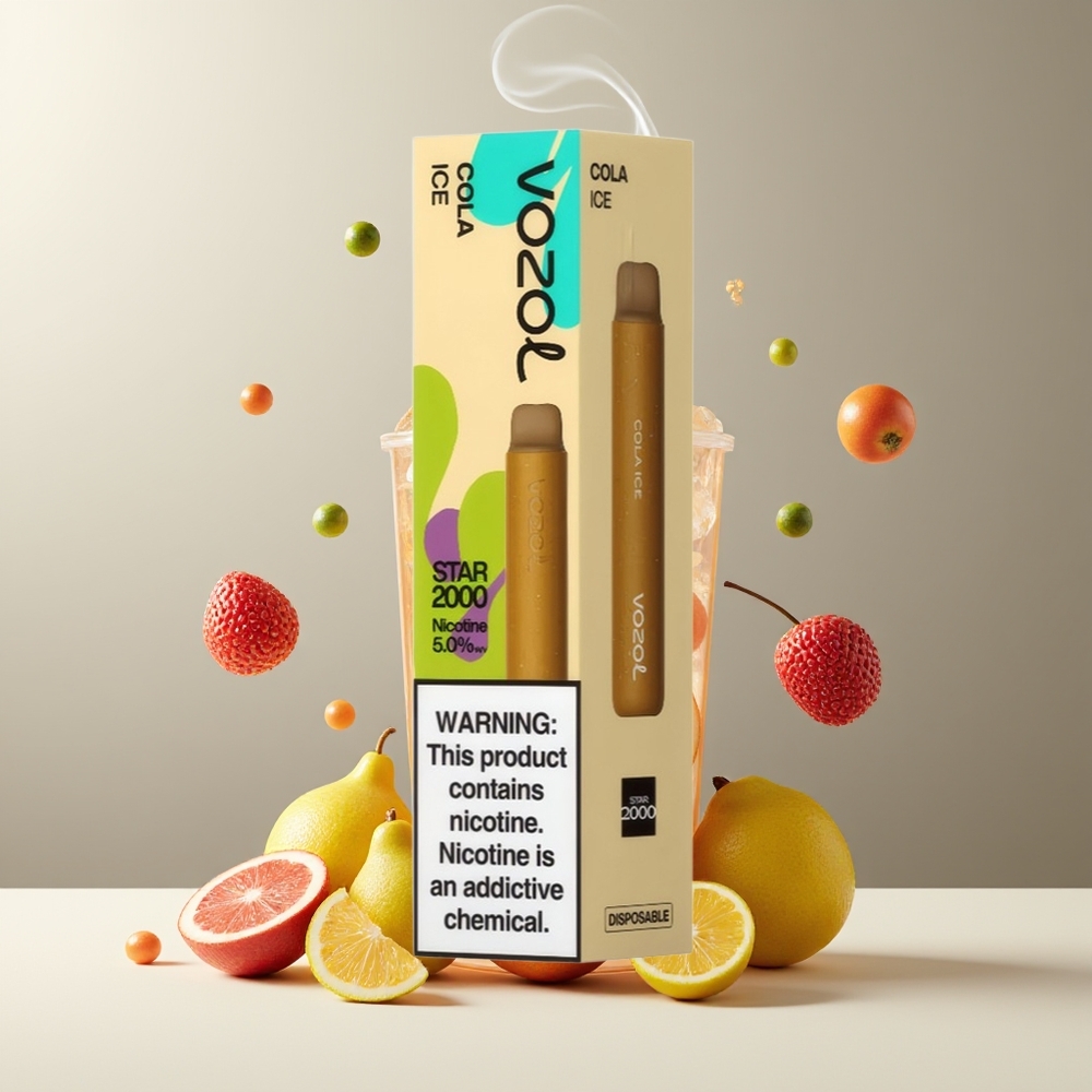 VOZOL STAR 2000 Engangs Vape Grossister Sverige - 65 PCR Material VAMT Mesh Coil 2000 Puffar Mjuk Munstycke