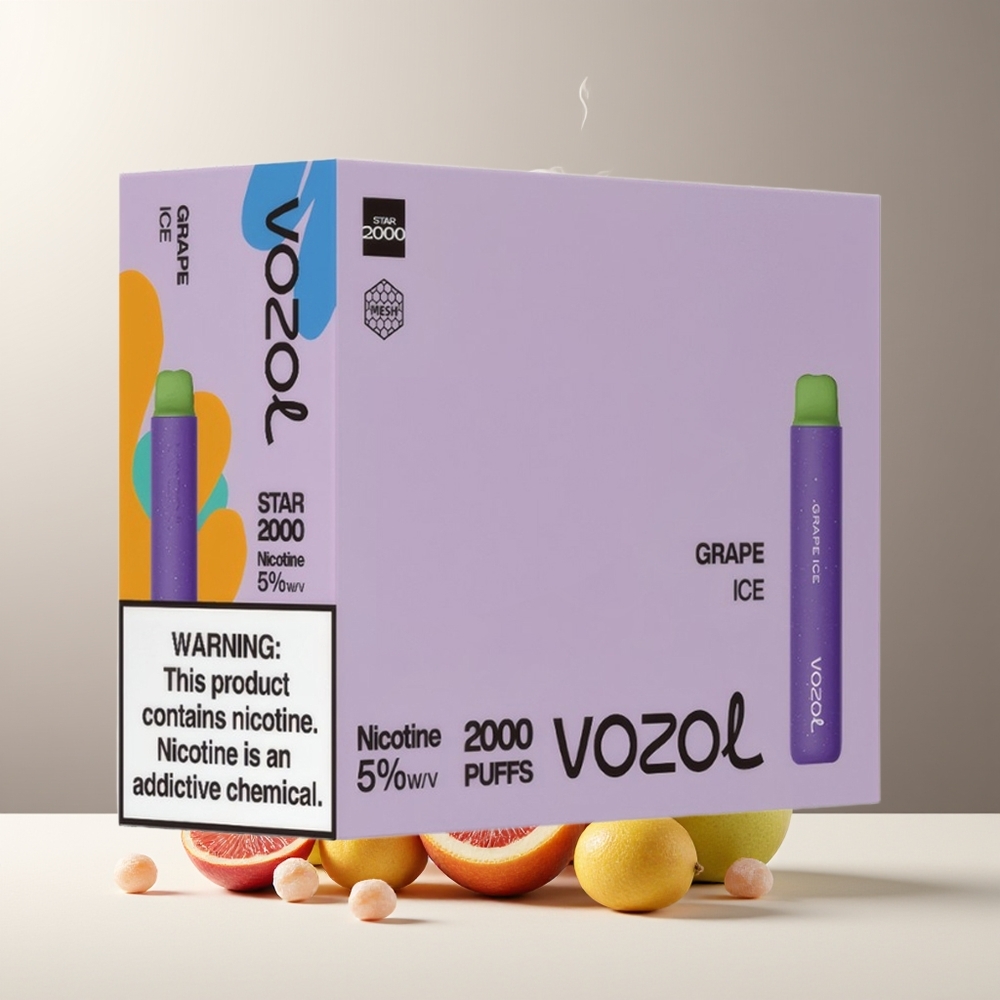 VOZOL STAR 2000 Engangs Vape Grossister Sverige - 65 PCR Material VAMT Mesh Coil 800mAh 2000 Puffs