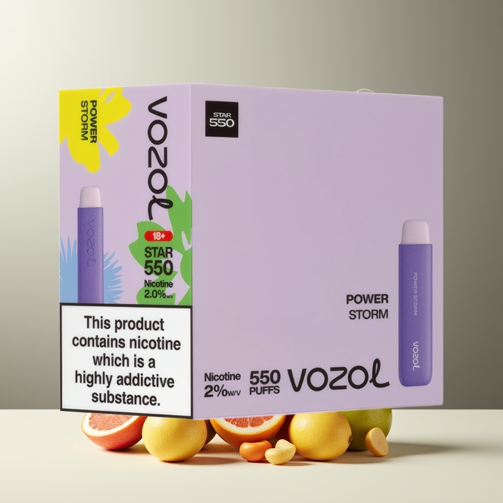 VOZOL STAR 550 Engangs Vape – 2ML 450mAh 550 puff 30 Nedbrytbar Material grossister Sverige