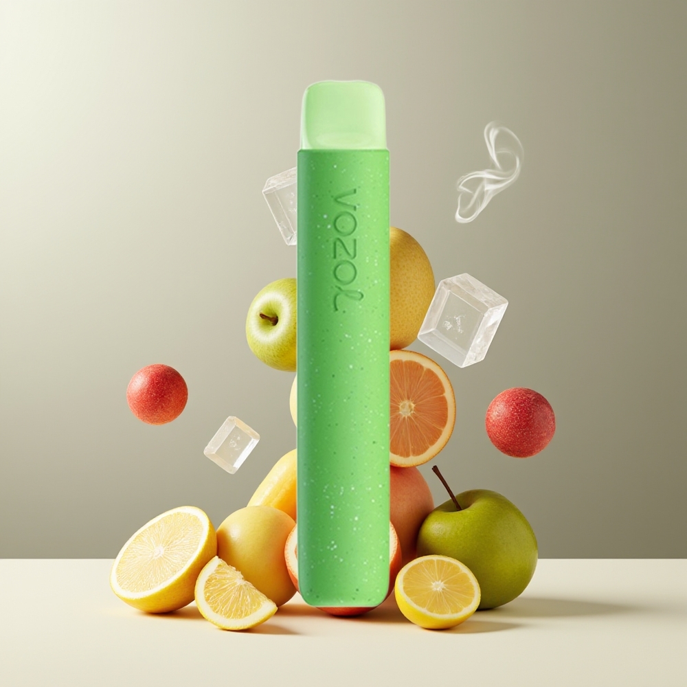 VOZOL STAR 600 Grossister Sverige Engangs Vape med VAMT Mesh Coil 600 puffar 20mg/ml Nikotin 500mAh Sur æbleis