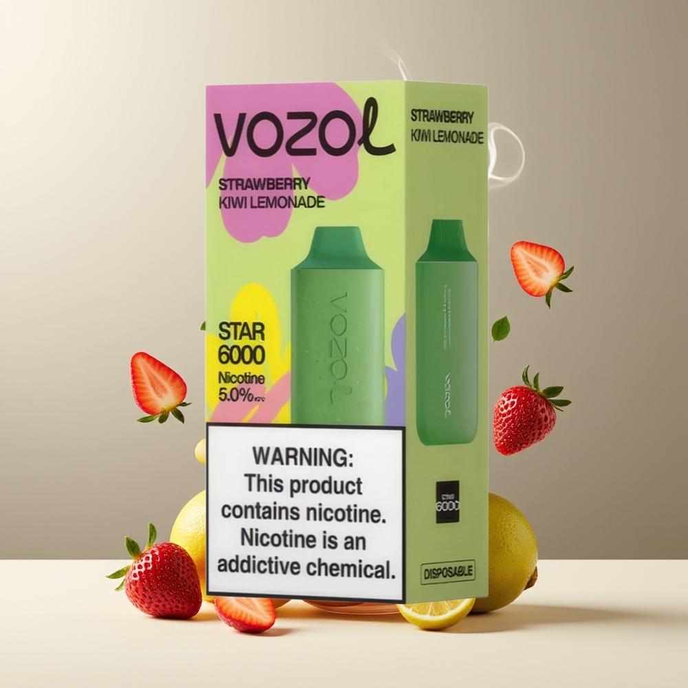 VOZOL STAR 6000 Engangs Vape - 65 PCR Type-C 14ML  500mAh 6000 Puff grossister Sverige