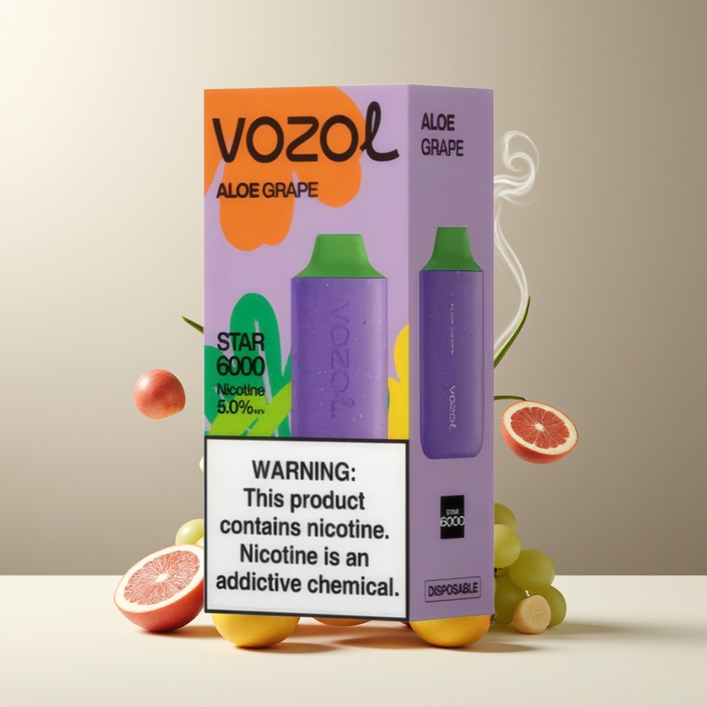 VOZOL STAR 6000 Engangs Vape - 65 PCR Type-C 14ML 6000 Puffs - grossister Sverige