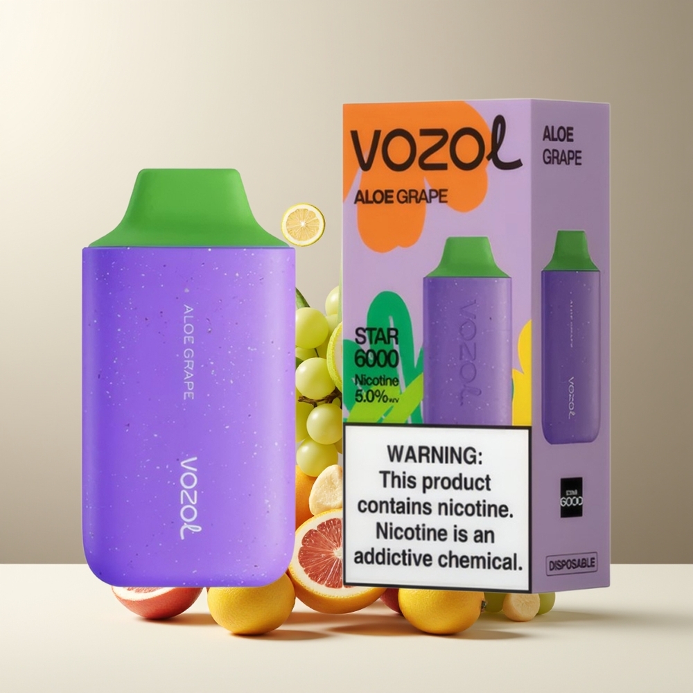 VOZOL STAR 6000 Engangs Vape - 65 PCR Type-C 14ML 6000 Puffs - grossister Sverige