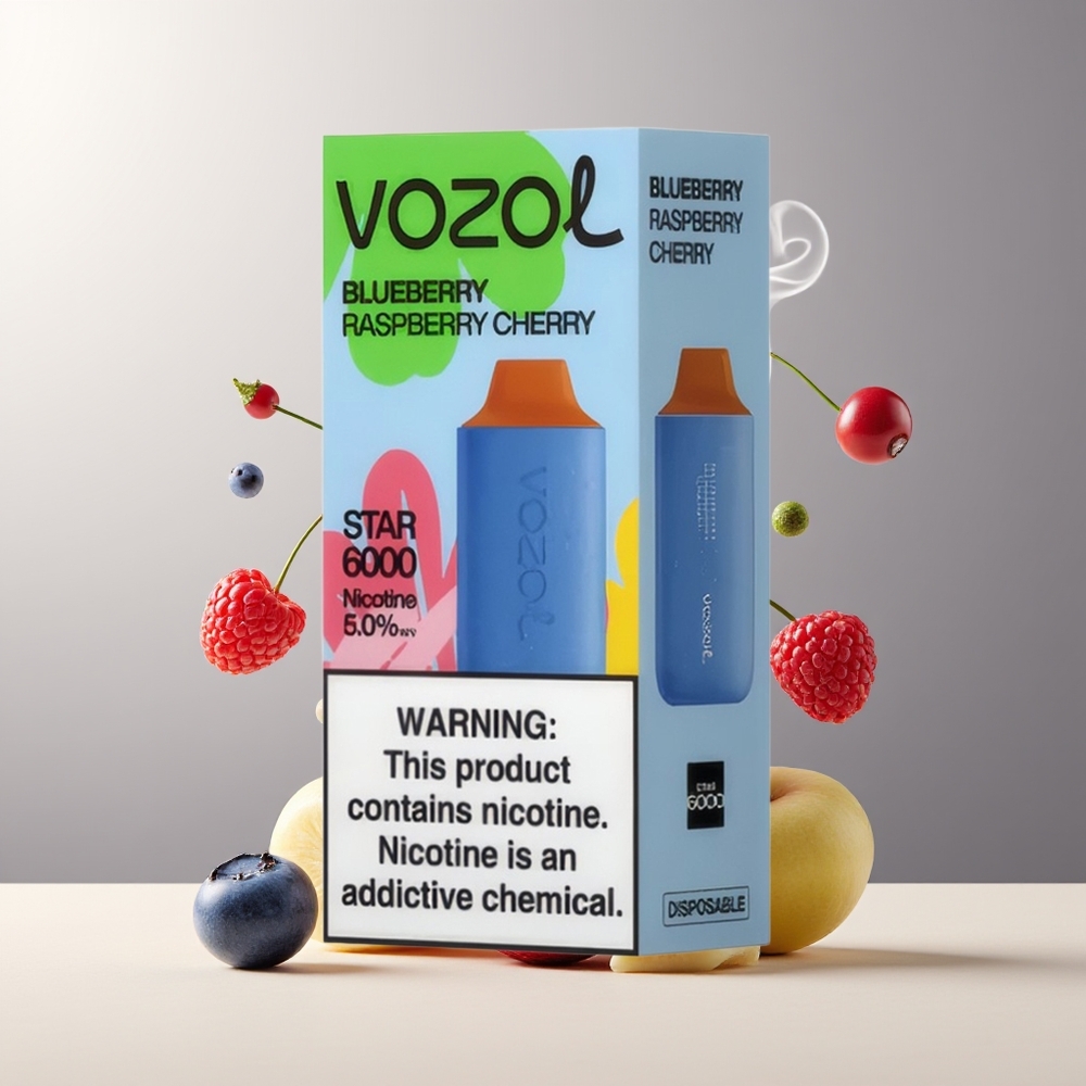 VOZOL STAR 6000 Engangs Vape Grossister Sverige – 65 PCR Type-C 14ML  500mAh 50mg/ml 6000 Puffs