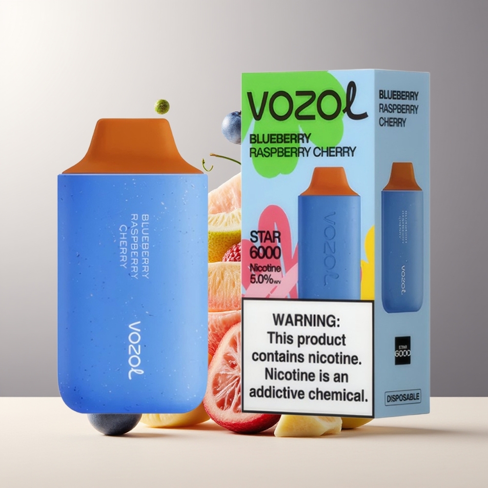 VOZOL STAR 6000 Engangs Vape Grossister Sverige – 65 PCR Type-C 14ML  500mAh 50mg/ml 6000 Puffs