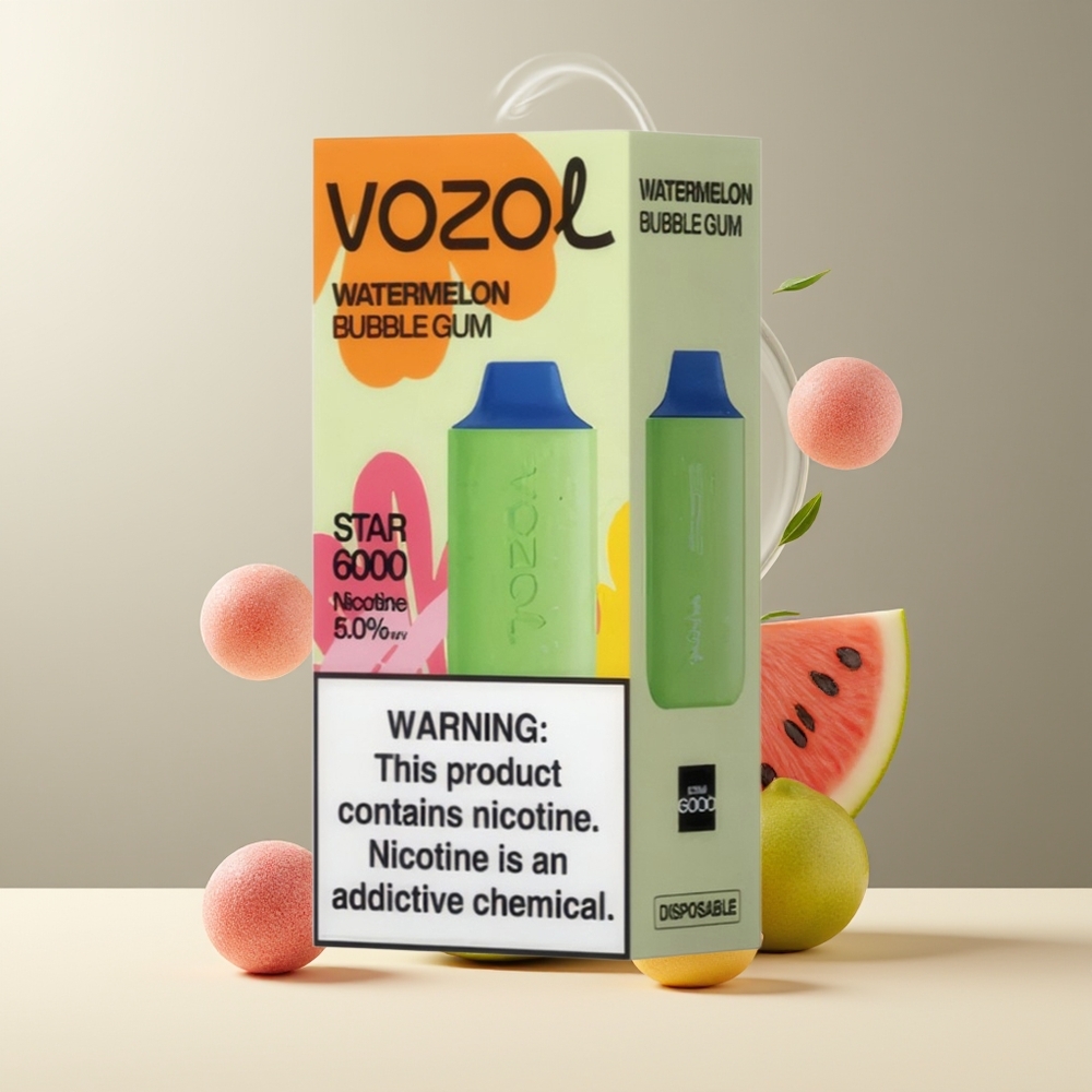 VOZOL STAR 6000 Engangs Vape grossister Sverige – 65 PCR Typ-C-laddning 14ML  500mAh 6000 puffar