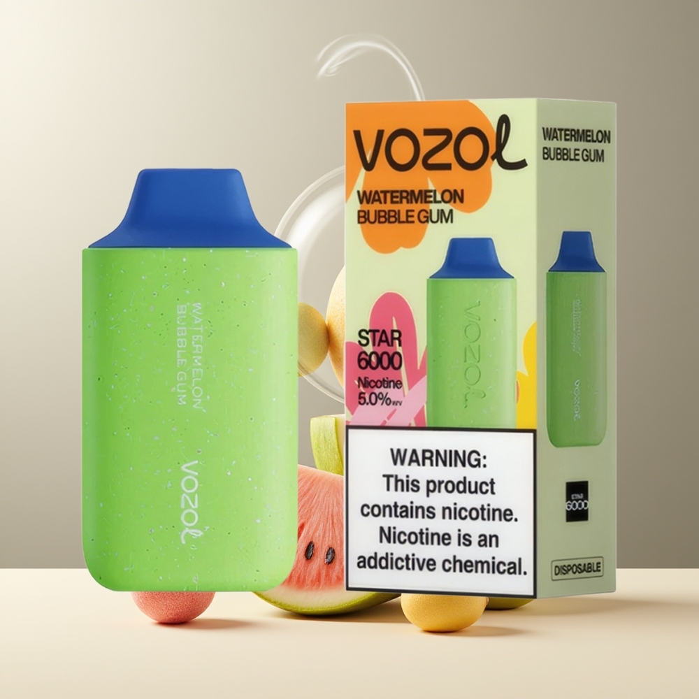 VOZOL STAR 6000 Engangs Vape grossister Sverige – 65 PCR Typ-C-laddning 14ML  500mAh 6000 puffar