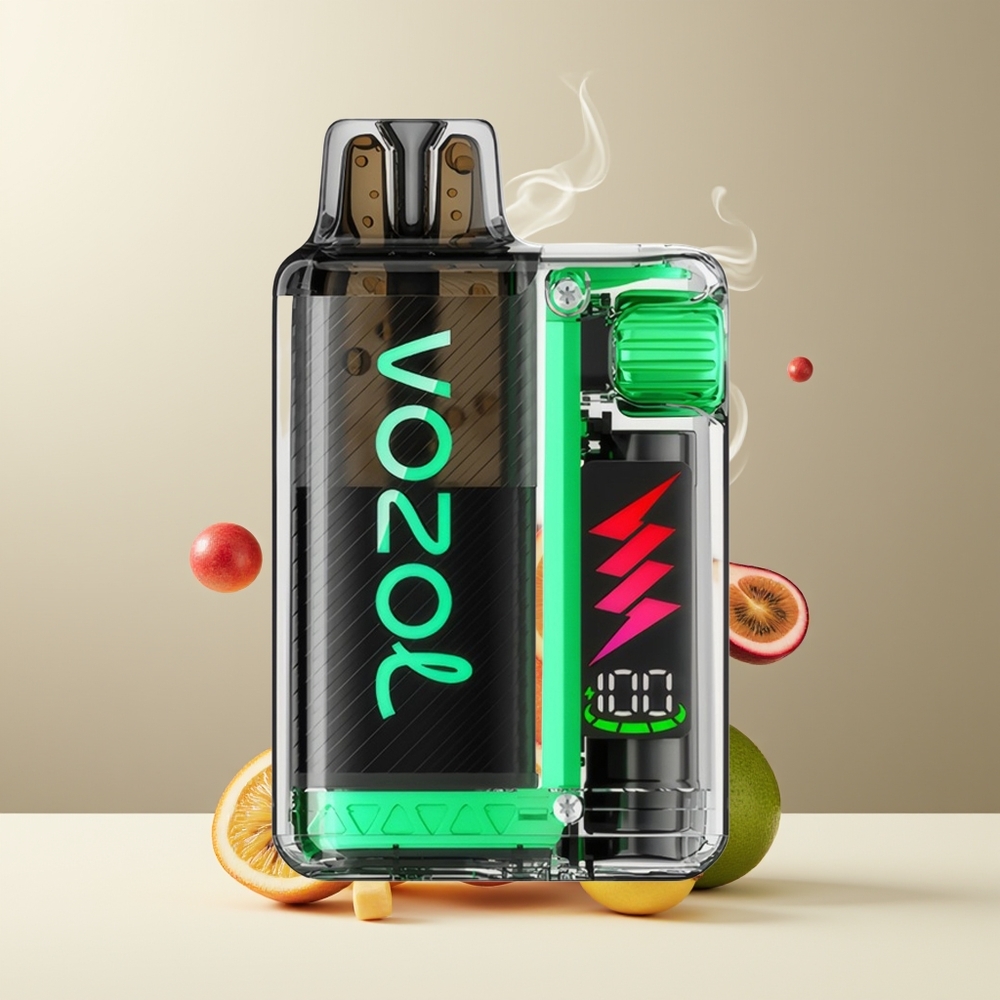 VOZOL VISTA PLUG 6000/10000 Engangs Vape grossister Sverige med 26 Läckra Smaker 4-Nivå Wattage Kontroll Synlig E-Vätska Behållare och 6000-10000 Puffar