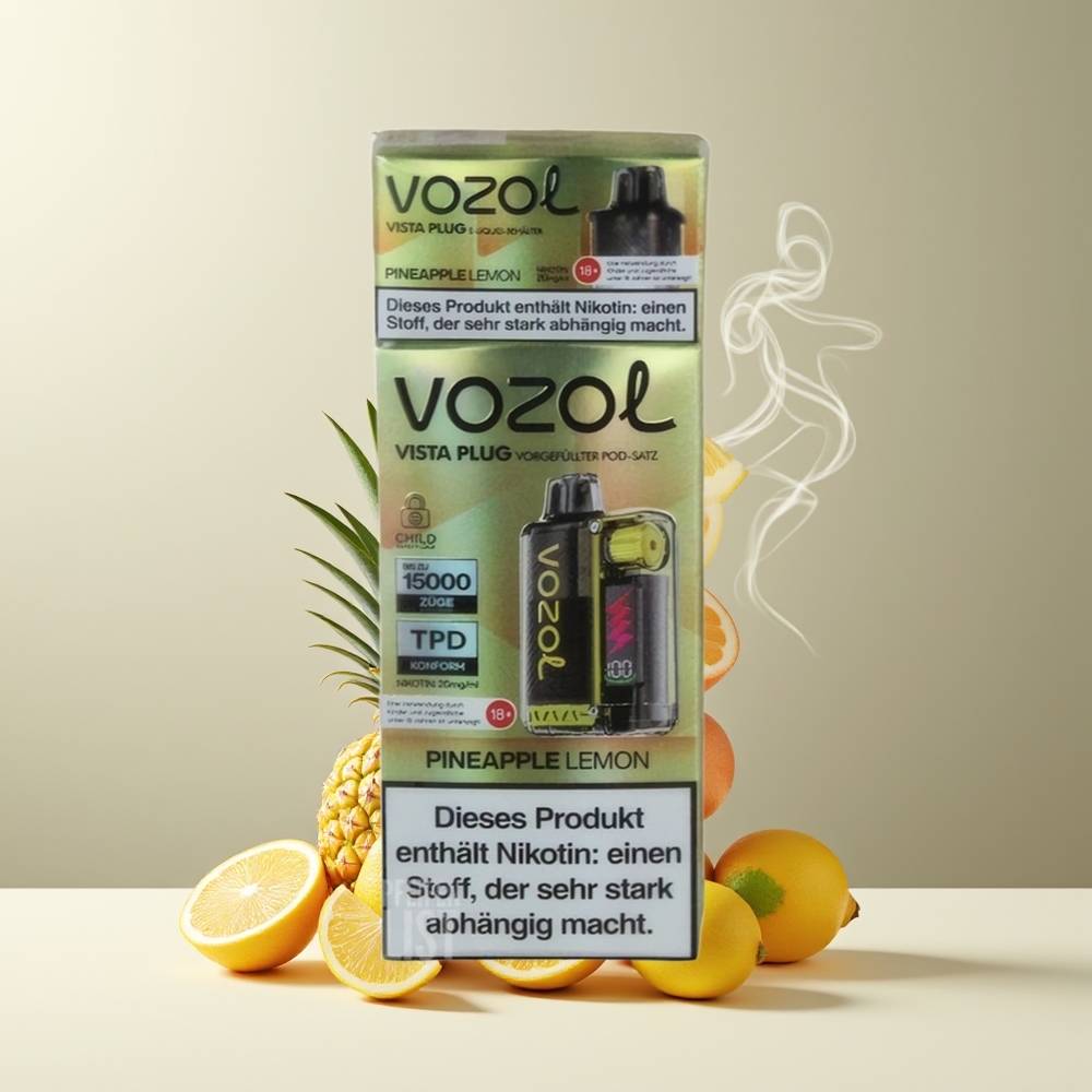 VOZOL VISTA PLUG 6000/10000 Engangs Vape grossister Sverige – 26 Läckra Smaker 4-Nivå Wattage Kontroll Synlig E-Vätska Behållare Upp till 6000-10000 Puffs