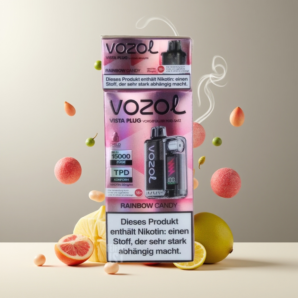 VOZOL VISTA PLUG 6000/10000 Engangs Vape grossister Sverige – 26 Läckra Smaker 4-Nivå Wattreglering Synlig E-Vätskebeholder 650mAh Batteri 6000-10000 Puff