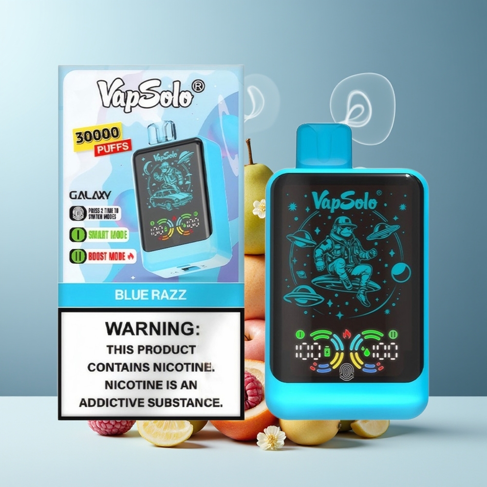 VapSolo GALAXY 30000 Puffs 40ml Engangs Vape 850mAh Type-C grossister Sverige