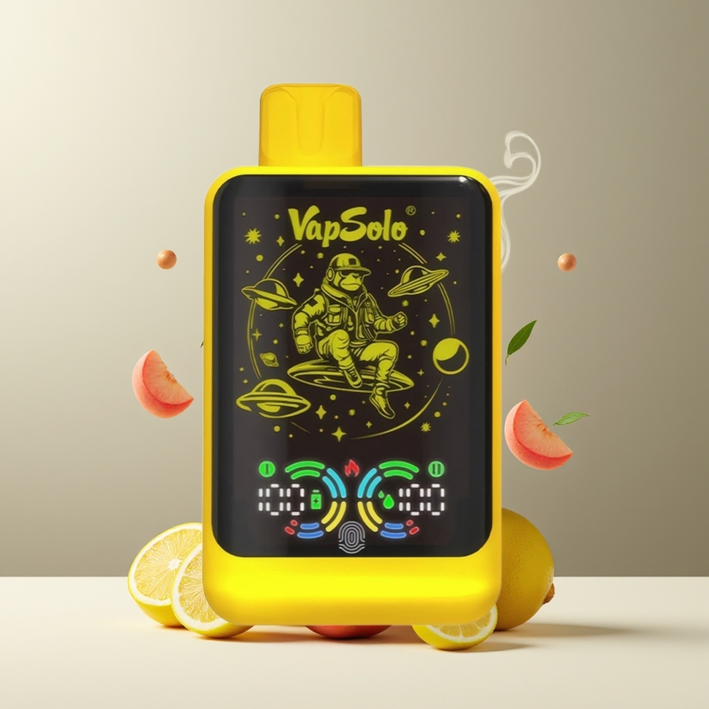 VapSolo GALAXY 30000 Puffs Engangs Vape 40ml 850mAh Type-C grossister Sverige Citron Fersken