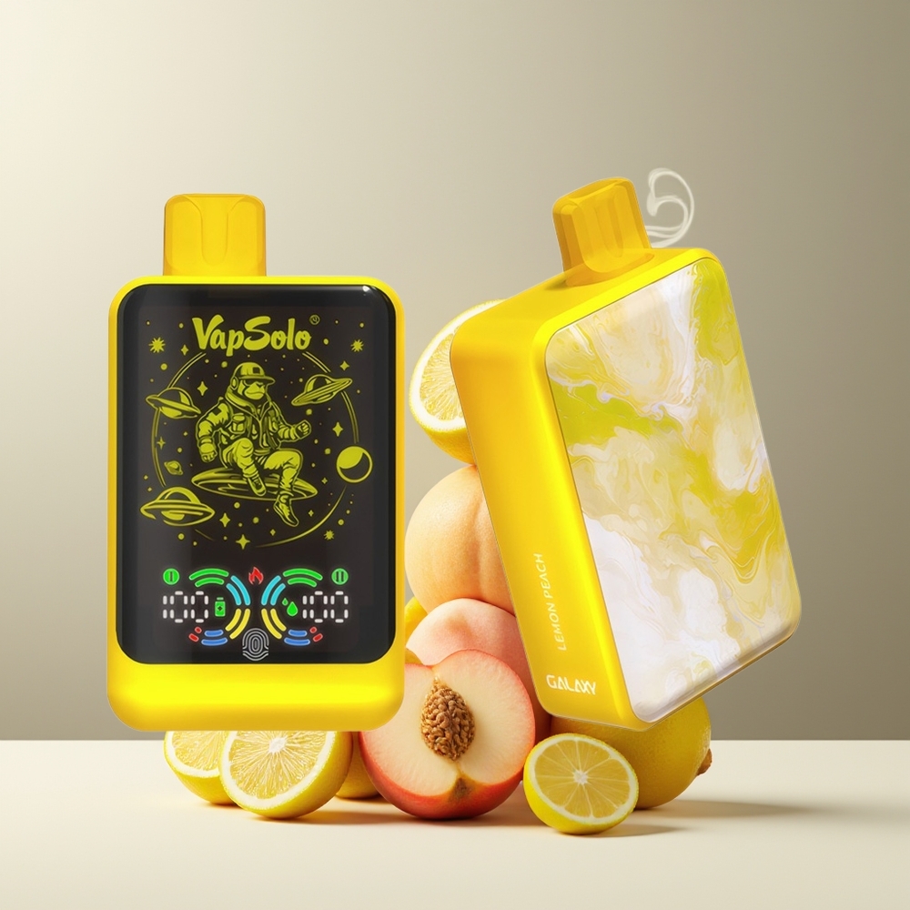 VapSolo GALAXY 30000 Puffs Engangs Vape 40ml 850mAh Type-C grossister Sverige Citron Fersken