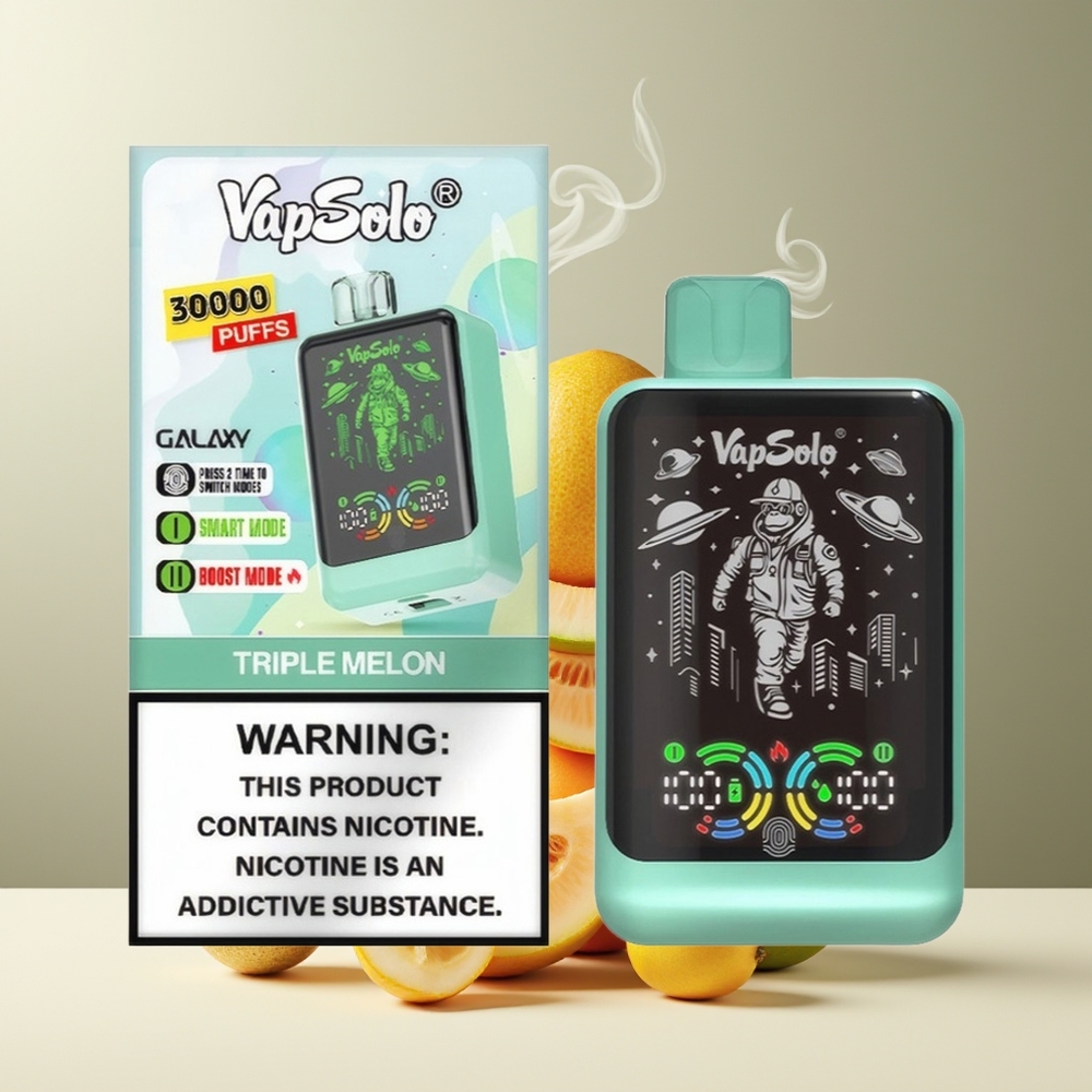 VapSolo GALAXY 30000 Puffs Engangs Vape 40ml 850mAh Type-C grossister Sverige Triple Melon