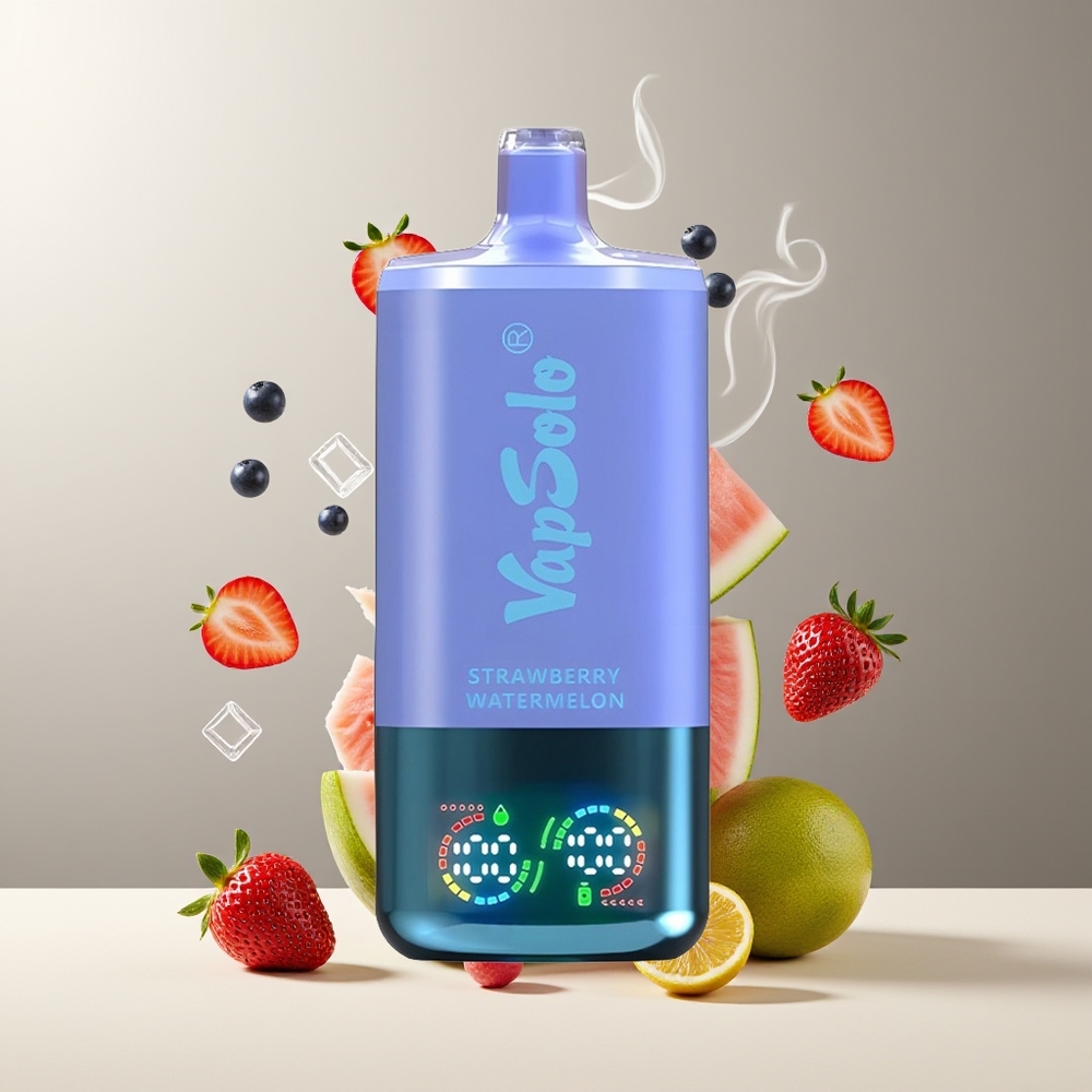 VapSolo Tripe 30000 Puffs Grossister Sverige – 40ml E-Liquid 3 Oljetankar Type-C Laddning