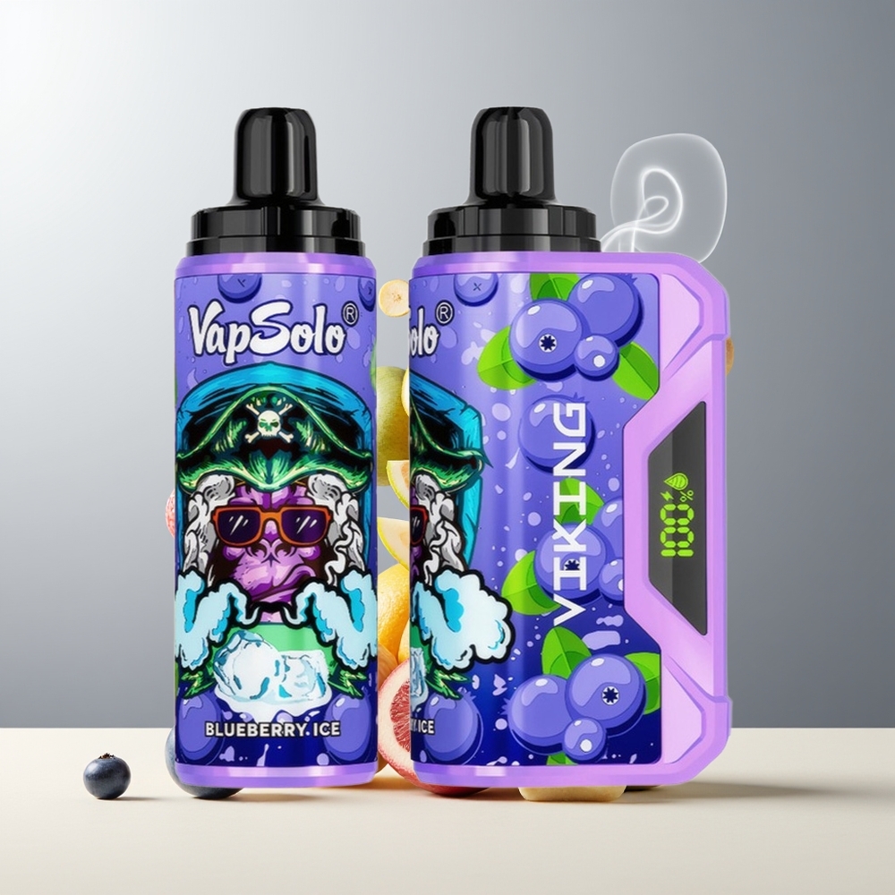 VapSolo VIKING 12000 Puffs Grossister Sverige – 22ml E-Liquid 20/50 mg/ml Nikotin Type-C Laddning