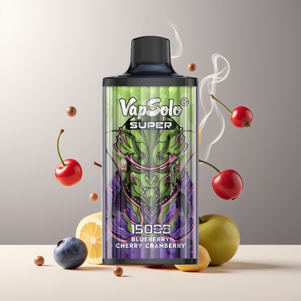 Vapsolo Super 15000 puff Grossister Sverige med 40ml e-vätska 850mAh batteri och Type-C-laddning