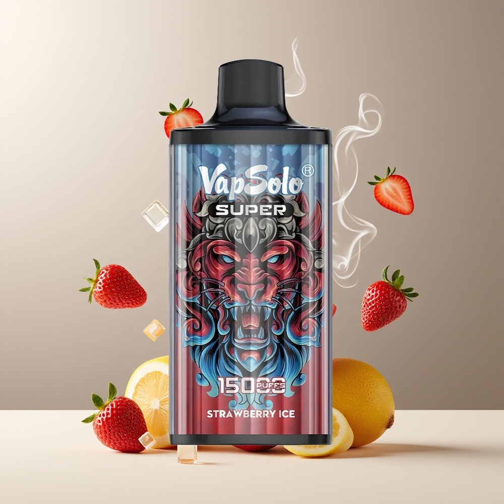 Vapsolo Super 15000 puffs med 40ml E-Liquid 850mah batteri  Type-C laddning för grossister Sverige