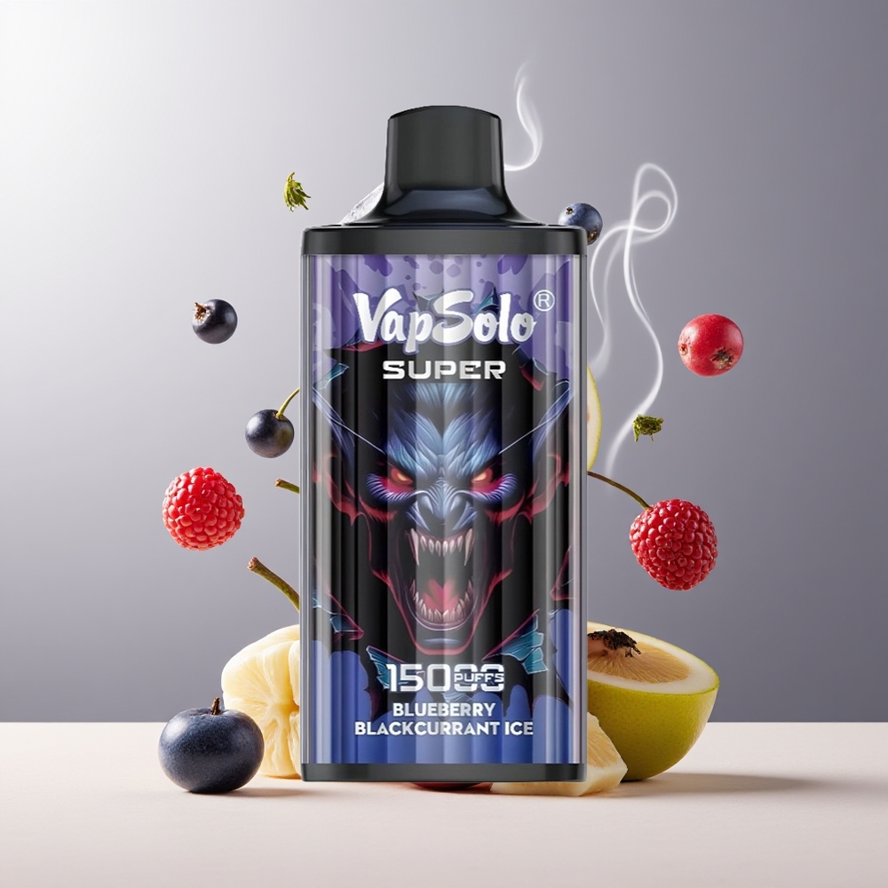 Vapsolo Super 15000 puffs med 40ml e-vätska 850mAh batteri  Type-C laddning - Grossister Sverige