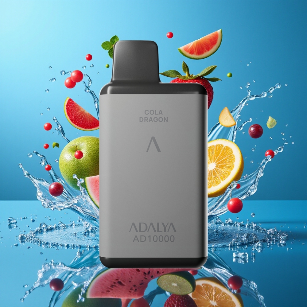 Adalya AD 10000 Puffs Engångsvape - Rymdgrå, 14 ml e-vätska, 2% nikotin, USB-C, grossister Sverige