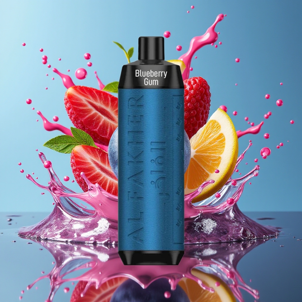 Al Fakher Crown Bar 8000 Crystal Grossister Sverige – 18ml e-Liquid, 5mg Nikotin, 8000 puffar, USB-C-laddning Blåbärsgummi